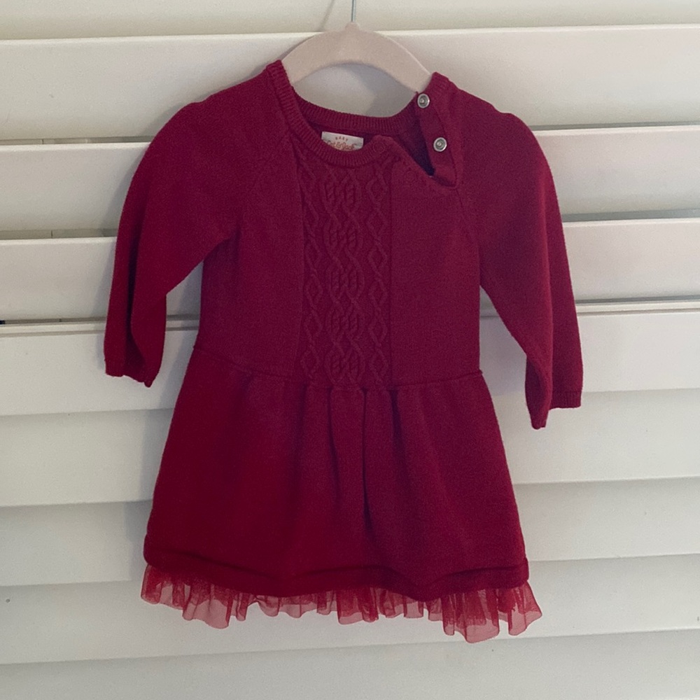 Red sweater dress